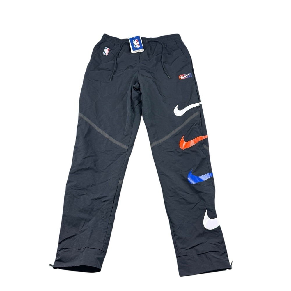 Nike X NBA X KITH Black Swoosh Mens Track Pants Size Small CZ1802-010 NEW